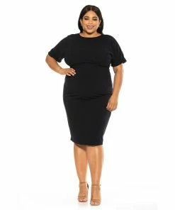 Plus Size ALEXIA ADMOR Jacqueline Dolman-Sleeve Sheath Dress
