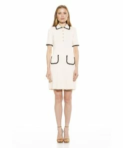 Women's ALEXIA ADMOR Piped-Trim Shift Dress