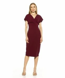 Women's ALEXIA ADMOR Naomi Draped Sheath Dress