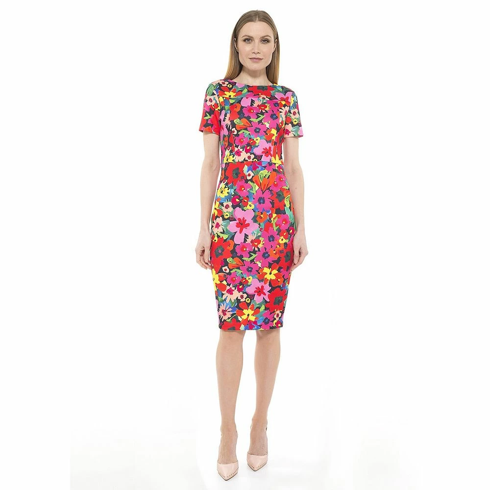 Women's ALEXIA ADMOR Scuba Midi Sheath Dress - Image 4