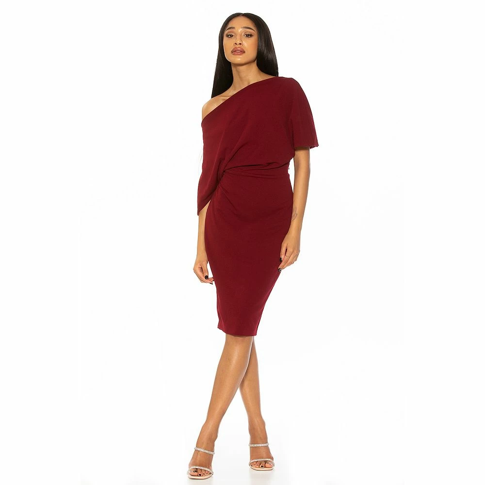 Women's ALEXIA ADMOR Olivia Draped One-Shoulder Sheath Dress - Image 18