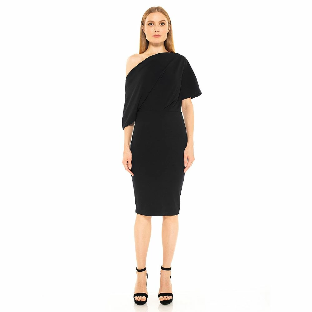 Women's ALEXIA ADMOR Olivia Draped One-Shoulder Sheath Dress - Image 9