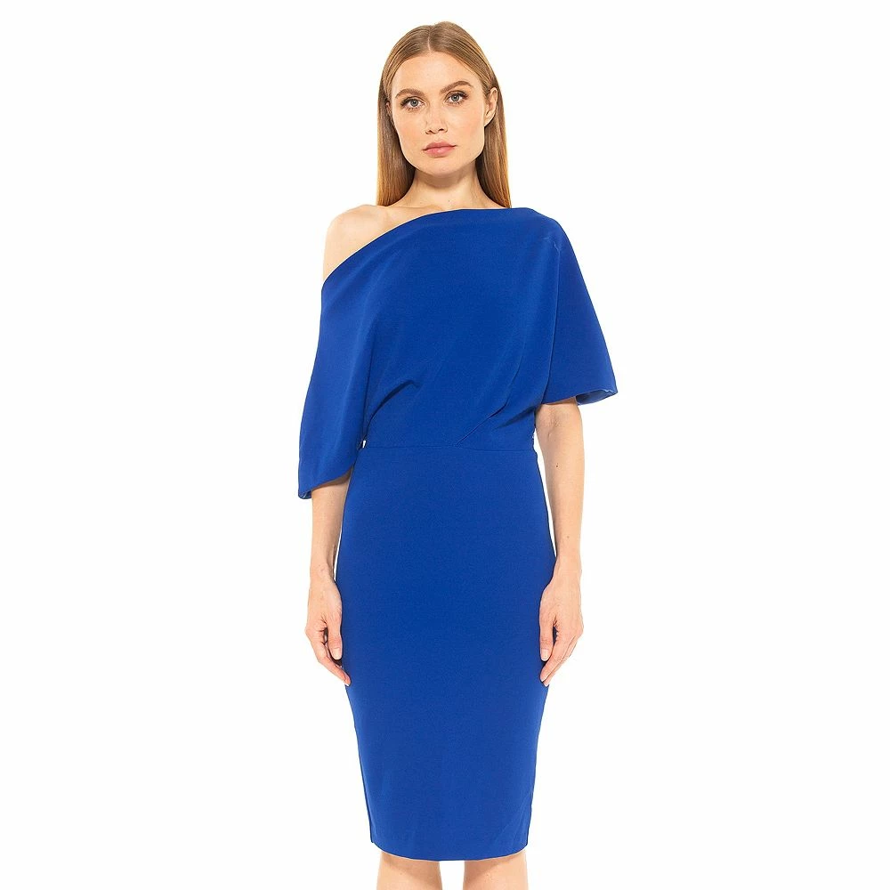 Women's ALEXIA ADMOR Olivia Draped One-Shoulder Sheath Dress