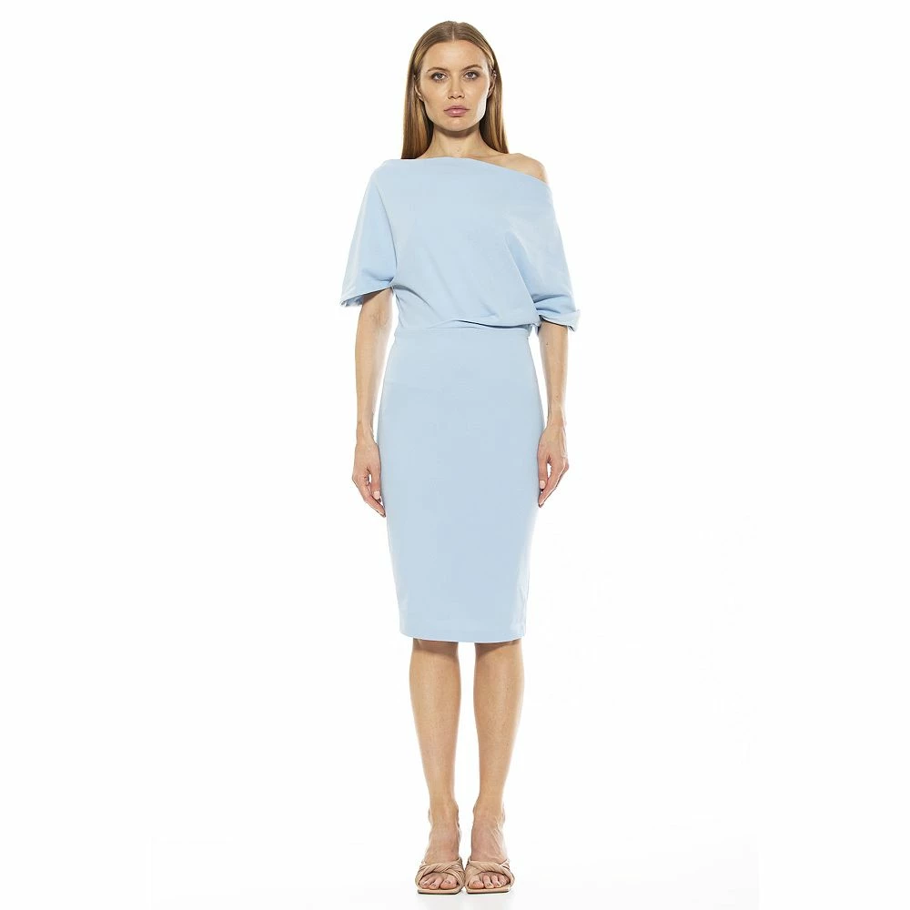 Women's ALEXIA ADMOR Olivia Draped One-Shoulder Sheath Dress - Image 6