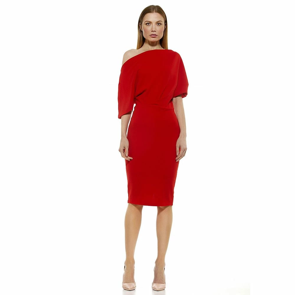 Women's ALEXIA ADMOR Olivia Draped One-Shoulder Sheath Dress - Image 13