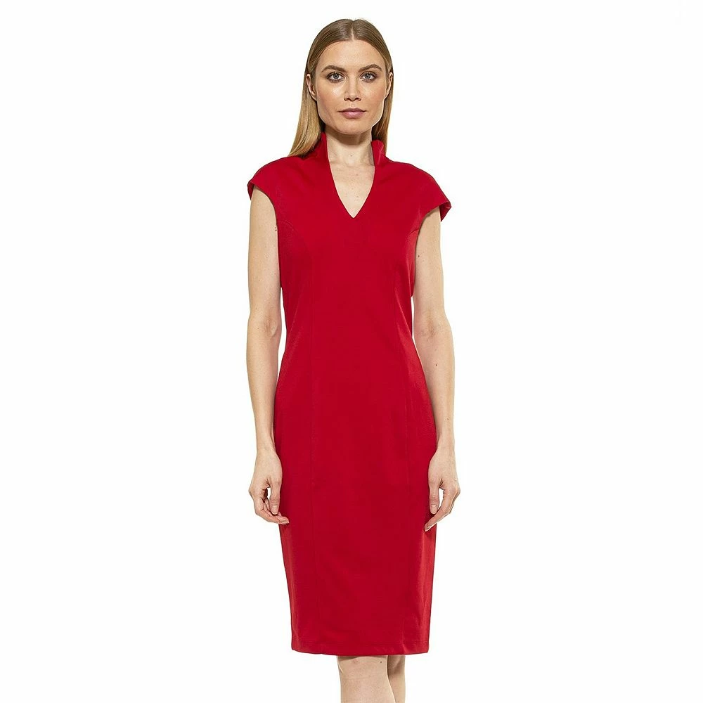 Women's ALEXIA ADMOR Katrina Splitneck Ponte Sheath Dress - Image 2
