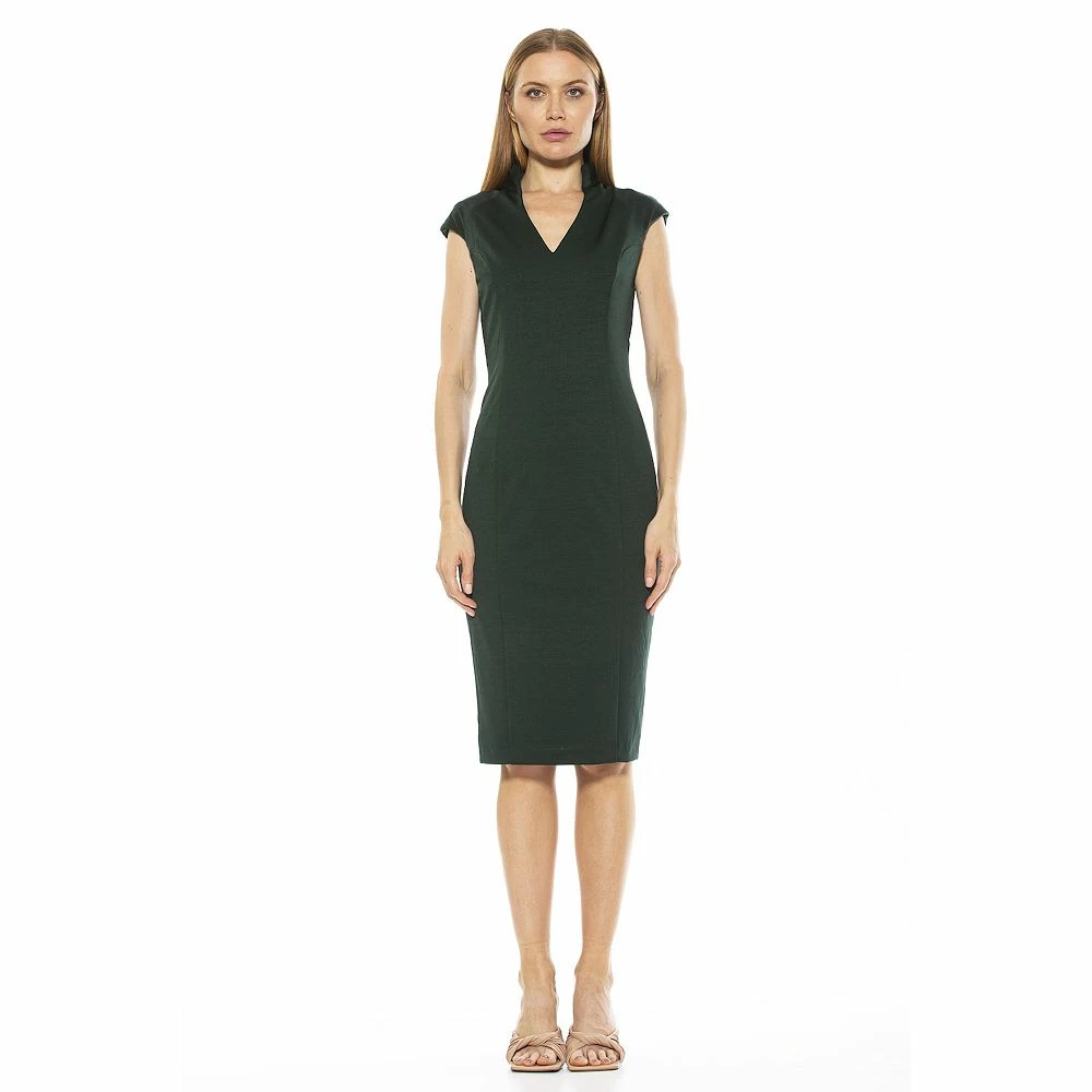 Women's ALEXIA ADMOR Katrina Splitneck Ponte Sheath Dress - Image 11