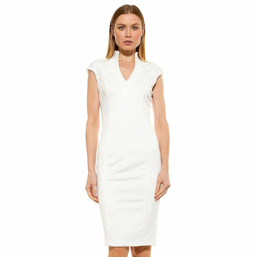 Women's ALEXIA ADMOR Katrina Splitneck Ponte Sheath Dress - Image 10