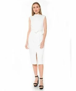 Women's ALEXIA ADMOR Fara Front-Slit Sheath Dress