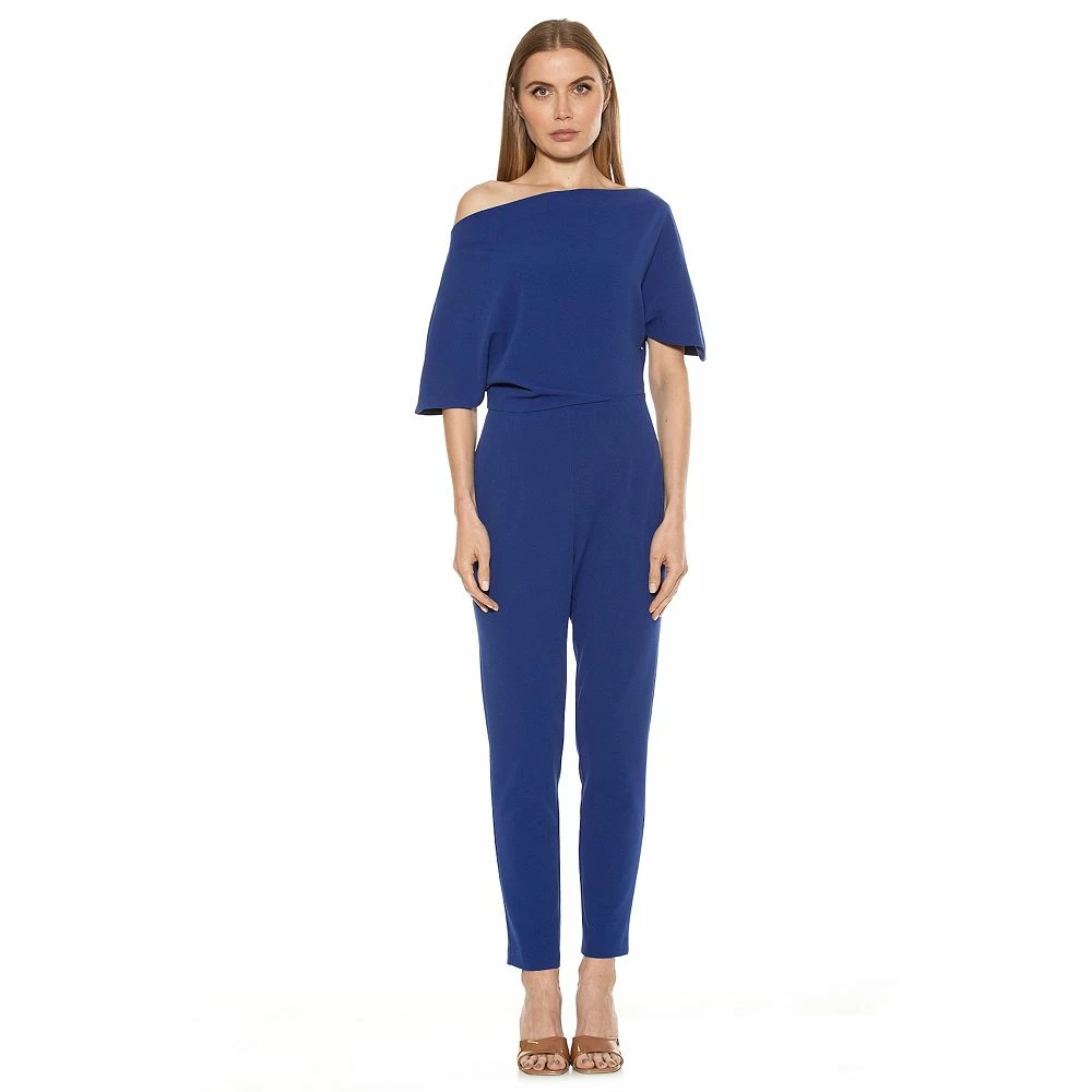 Women's ALEXIA ADMOR Athena Draped Off-Shoulder Jumpsuit - Image 14