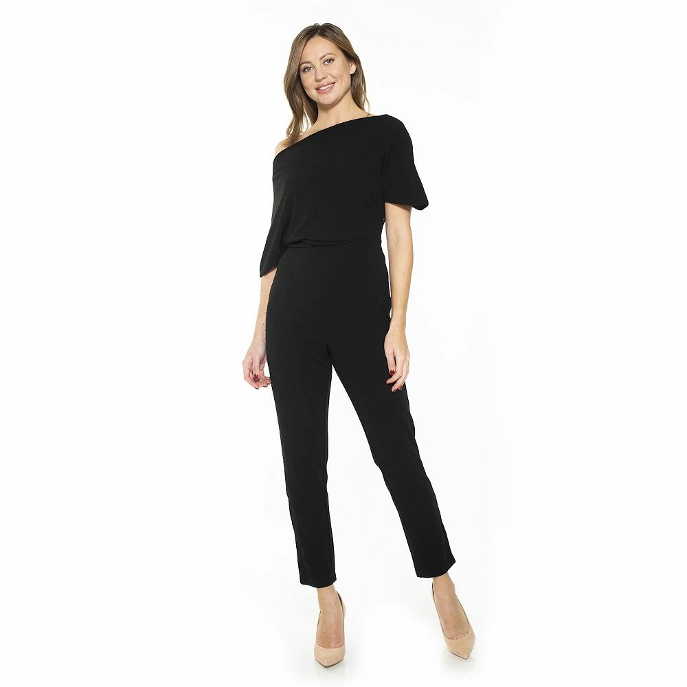 Women's ALEXIA ADMOR Athena Draped Off-Shoulder Jumpsuit - Image 2