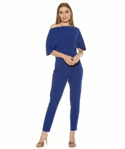 Women's ALEXIA ADMOR Athena Draped Off-Shoulder Jumpsuit