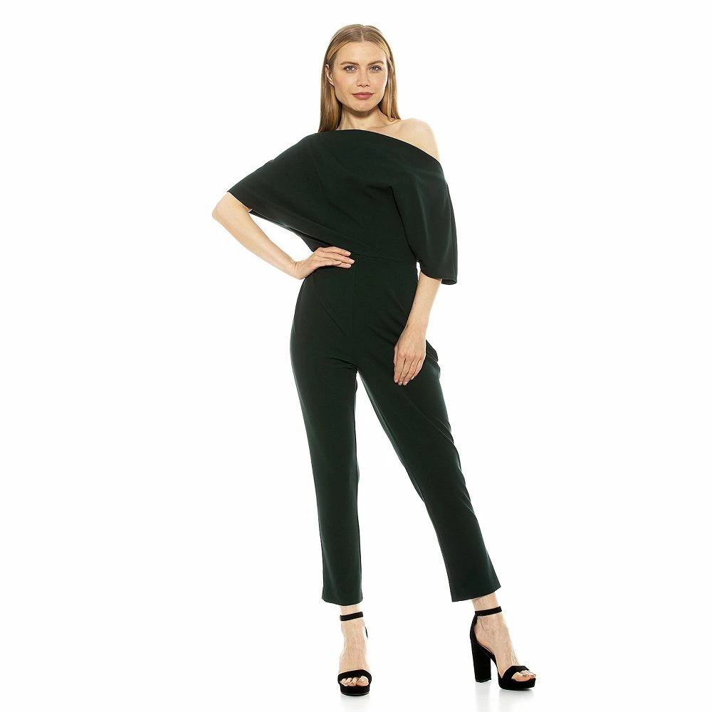 Women's ALEXIA ADMOR Athena Draped Off-Shoulder Jumpsuit - Image 5