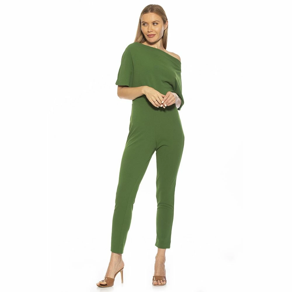 Women's ALEXIA ADMOR Athena Draped Off-Shoulder Jumpsuit - Image 10