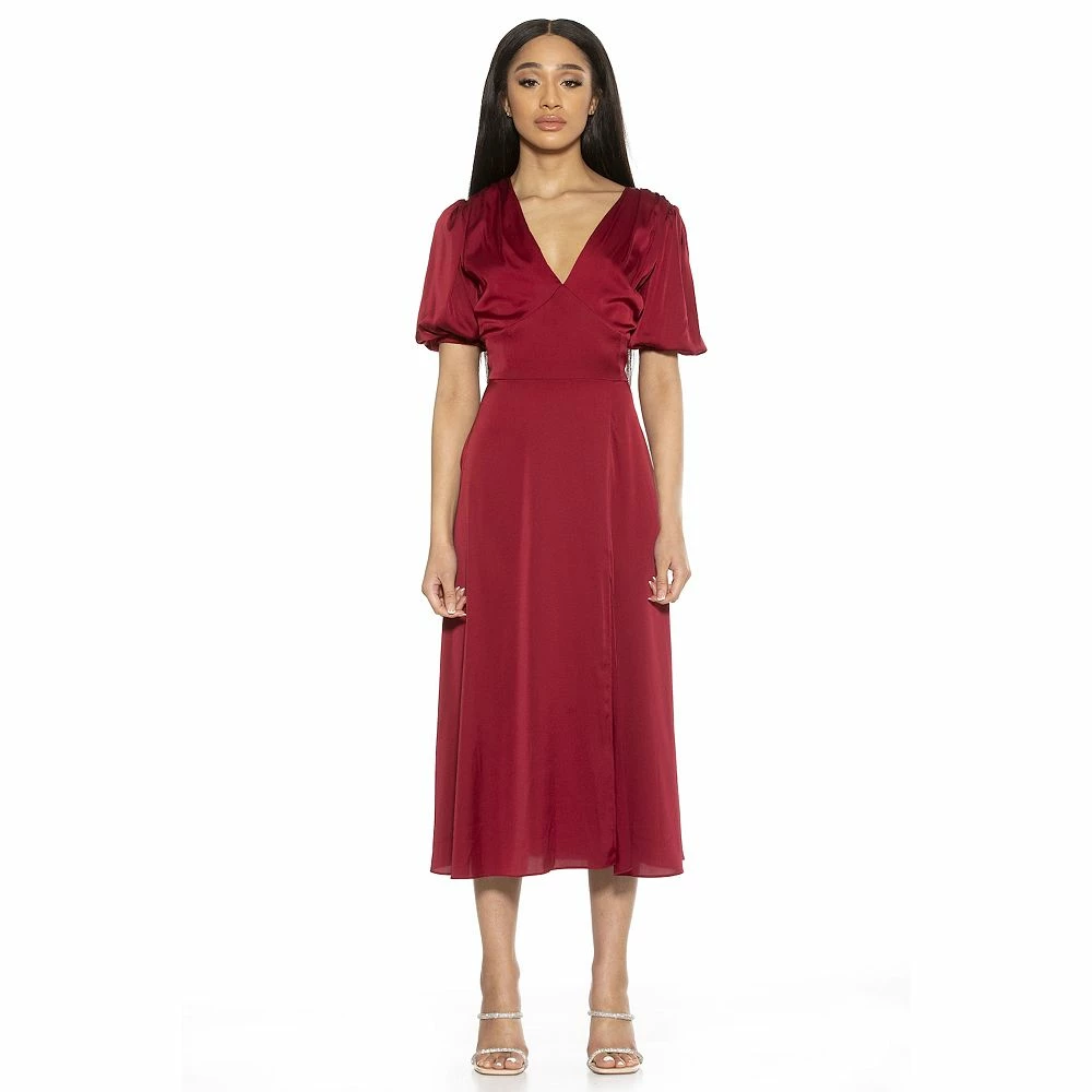 Women's ALEXIA ADMOR Puff-Sleeve Fit & Flare Dress - Image 23
