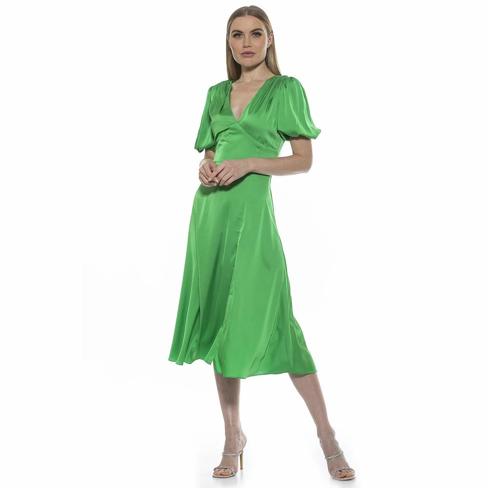 Women's ALEXIA ADMOR Puff-Sleeve Fit & Flare Dress - Image 5