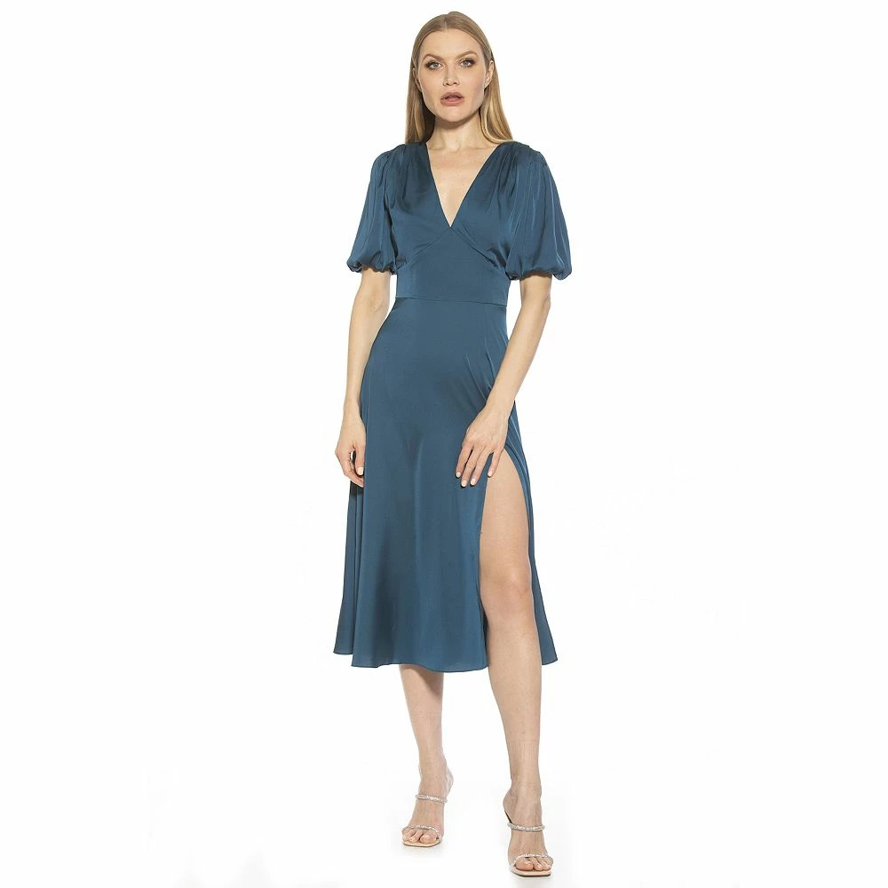Women's ALEXIA ADMOR Puff-Sleeve Fit & Flare Dress - Image 18