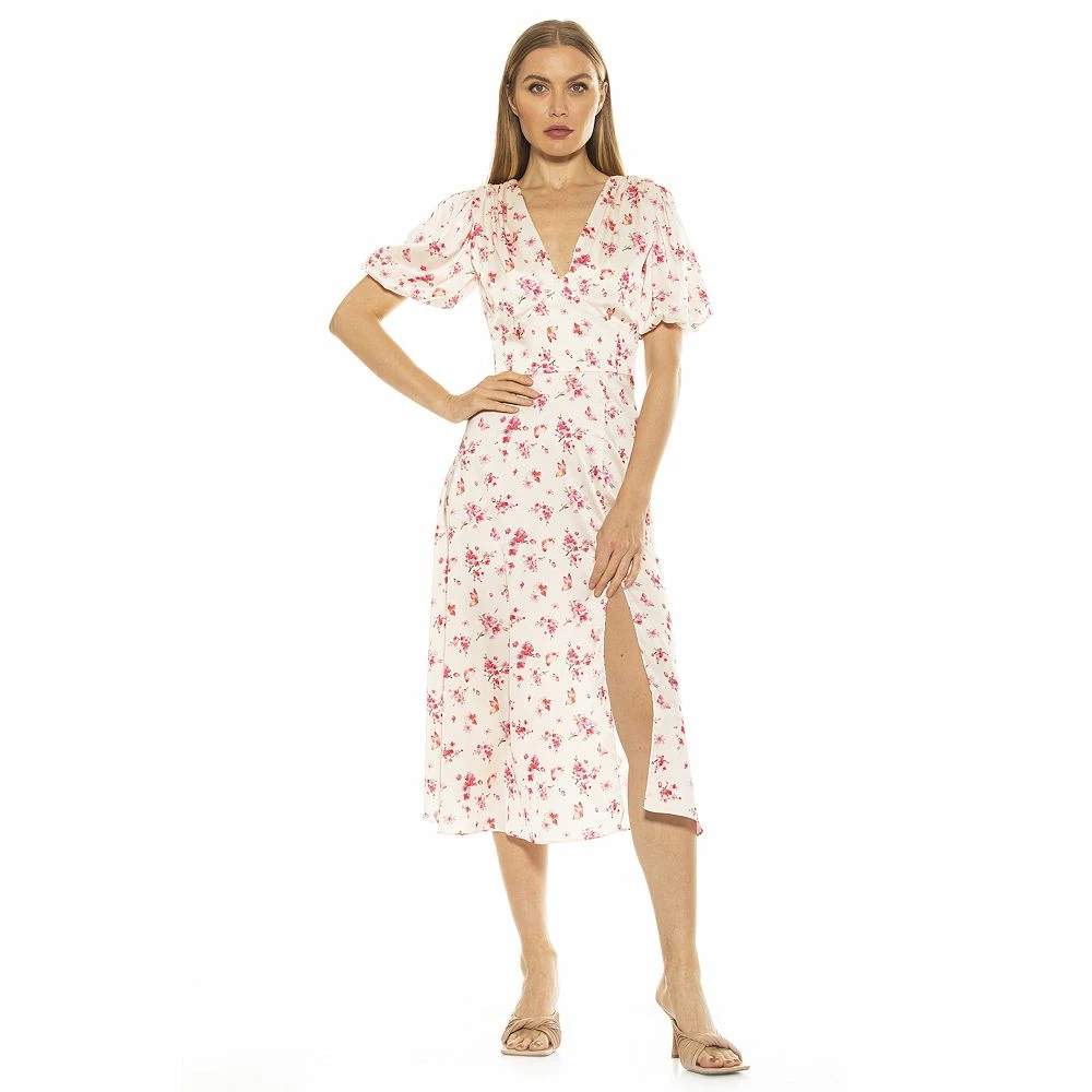 Women's ALEXIA ADMOR Puff-Sleeve Fit & Flare Dress - Image 12