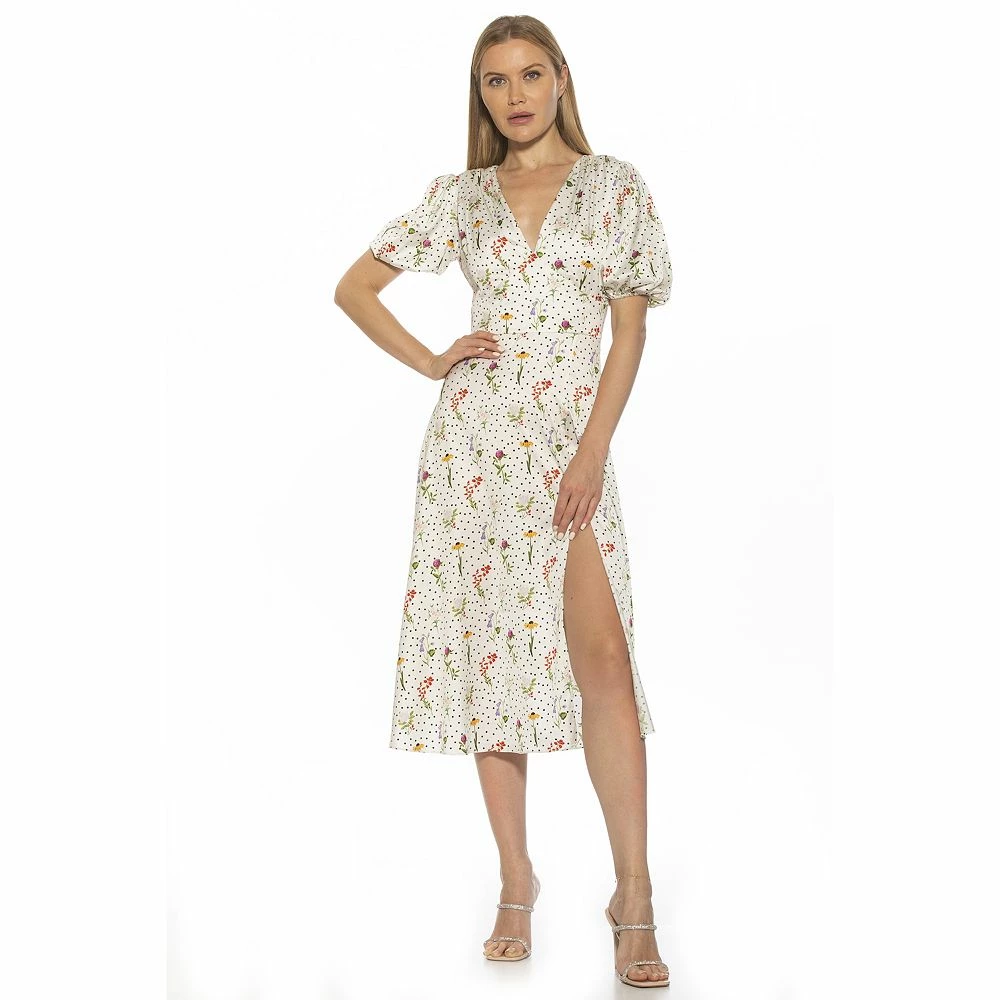 Women's ALEXIA ADMOR Puff-Sleeve Fit & Flare Dress - Image 6