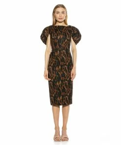 Women's ALEXIA ADMOR Draped Shoulder Sheath Dress