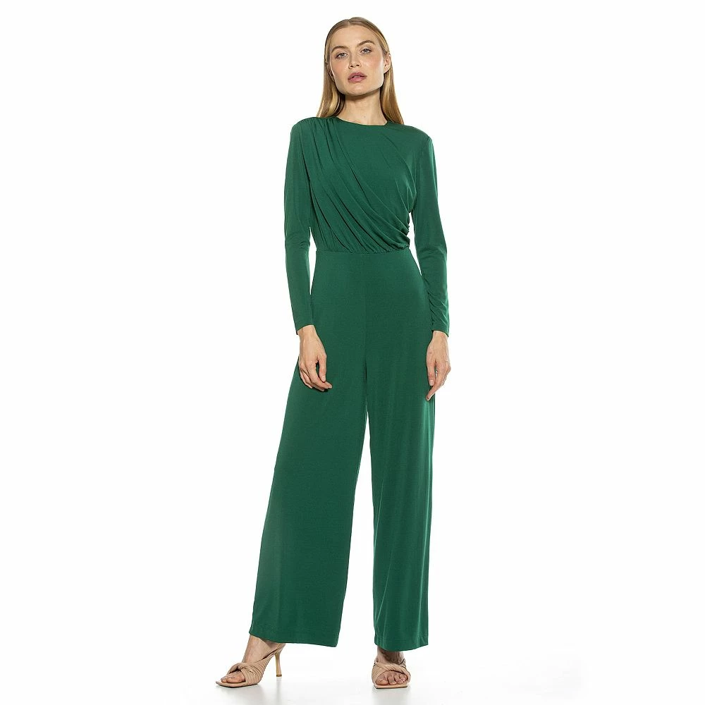 Women's ALEXIA ADMOR Draped Wide-Leg Jumpsuit - Image 4