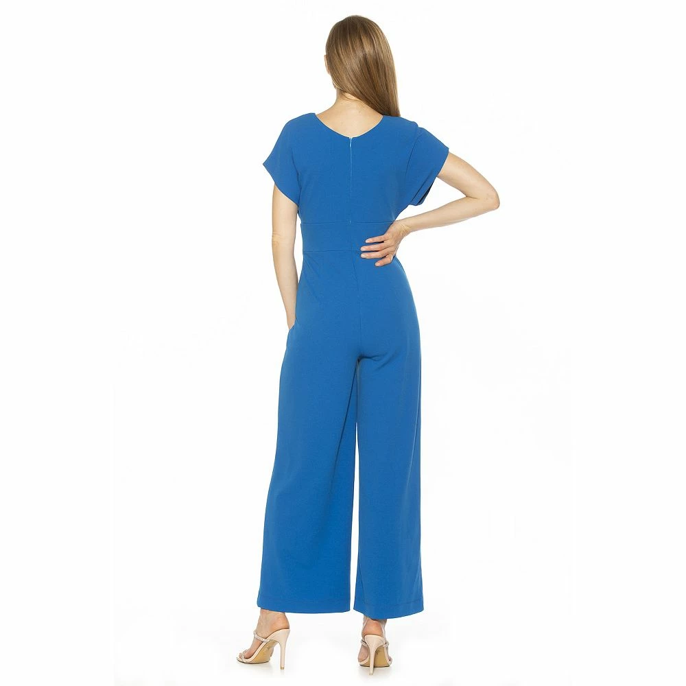 Women's ALEXIA ADMOR Surplice Short Sleeve Jumpsuit - Image 3