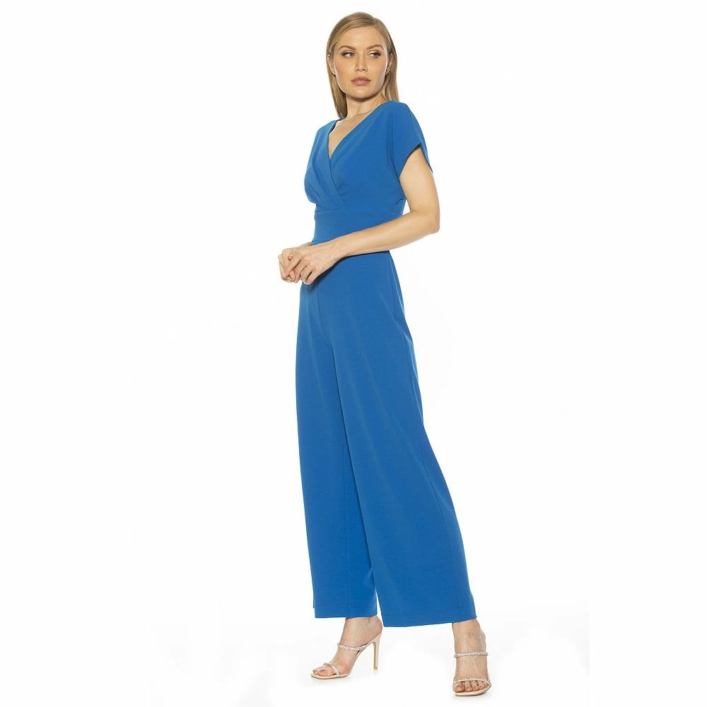 Women's ALEXIA ADMOR Surplice Short Sleeve Jumpsuit - Image 4