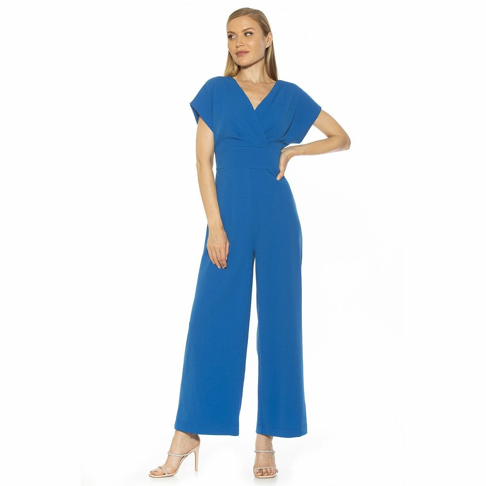 Women's ALEXIA ADMOR Surplice Short Sleeve Jumpsuit - Image 5