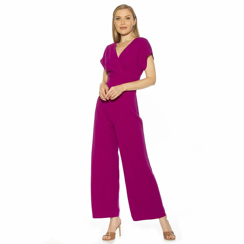 Women's ALEXIA ADMOR Surplice Short Sleeve Jumpsuit - Image 2