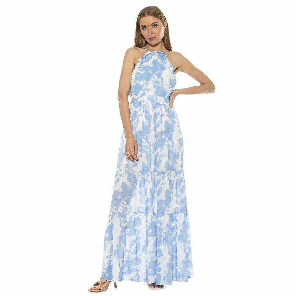 Women's ALEXIA ADMOR Kira Ruffle Halter Maxi Dress - Image 7