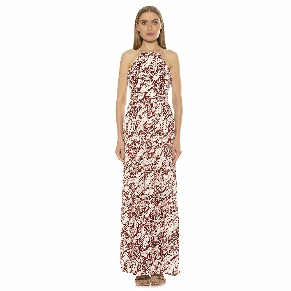 Women's ALEXIA ADMOR Kira Ruffle Halter Maxi Dress - Image 2