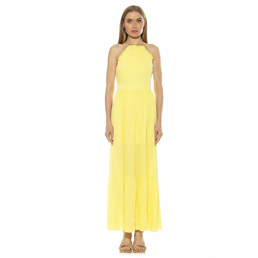 Women's ALEXIA ADMOR Kira Ruffle Halter Maxi Dress - Image 4