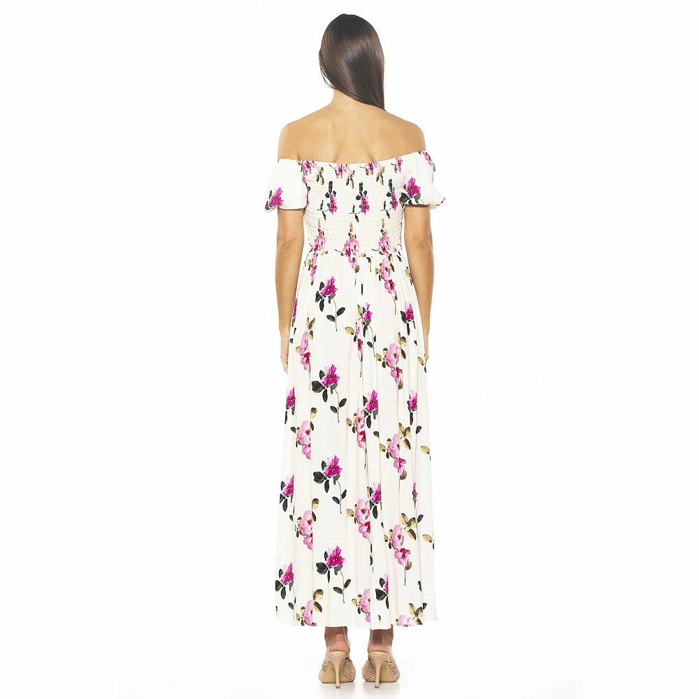 Women's ALEXIA ADMOR Leia Smocked Off-the-Shoulder Maxi Dress - Image 3
