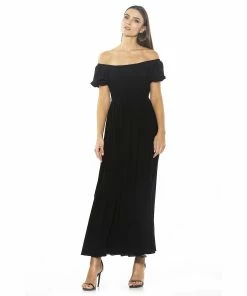Women's ALEXIA ADMOR Leia Smocked Off-the-Shoulder Maxi Dress