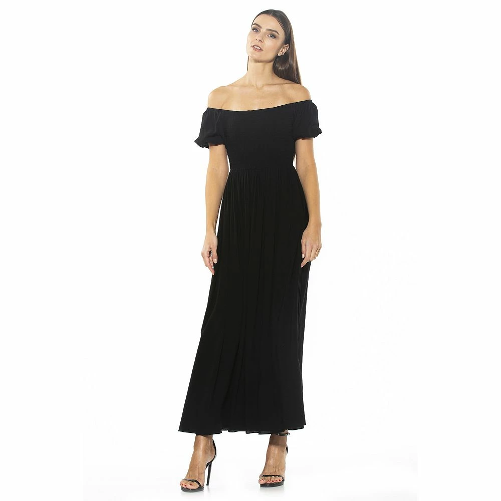 Women's ALEXIA ADMOR Leia Smocked Off-the-Shoulder Maxi Dress