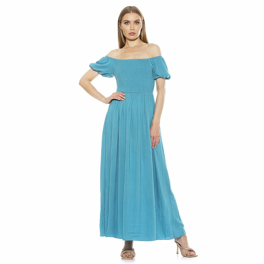 Women's ALEXIA ADMOR Leia Smocked Off-the-Shoulder Maxi Dress - Image 2