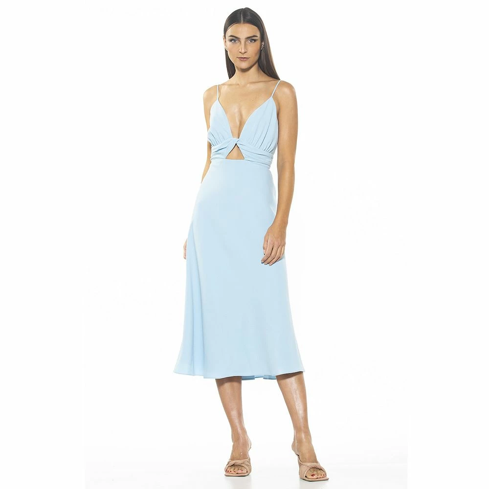 Women's ALEXIA ADMOR Camila Draped Cutout Fit & Flare Dress - Image 3
