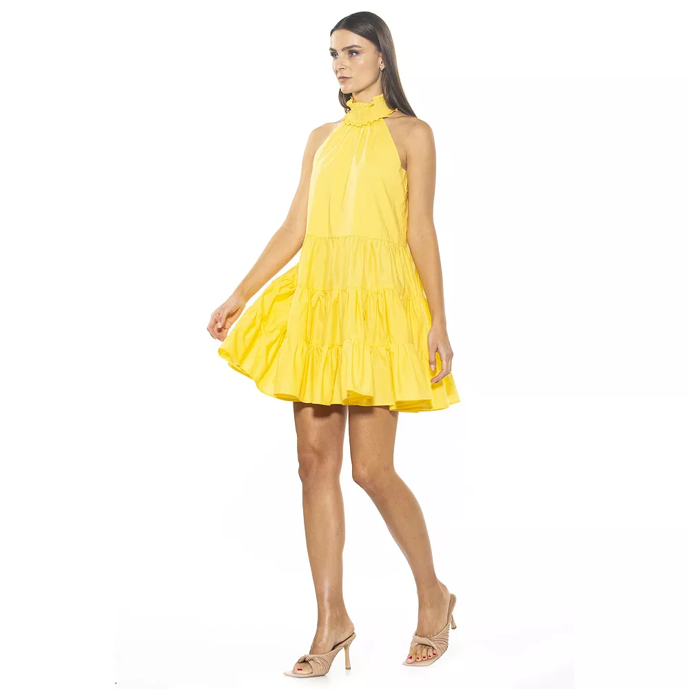 Women's ALEXIA ADMOR Molly Halter Tiered Trapze Dress - Image 4