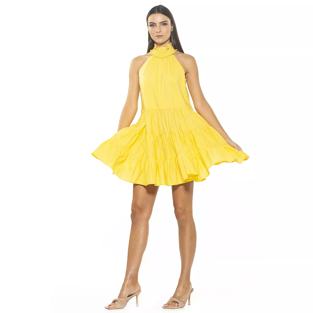 Women's ALEXIA ADMOR Molly Halter Tiered Trapze Dress - Image 5