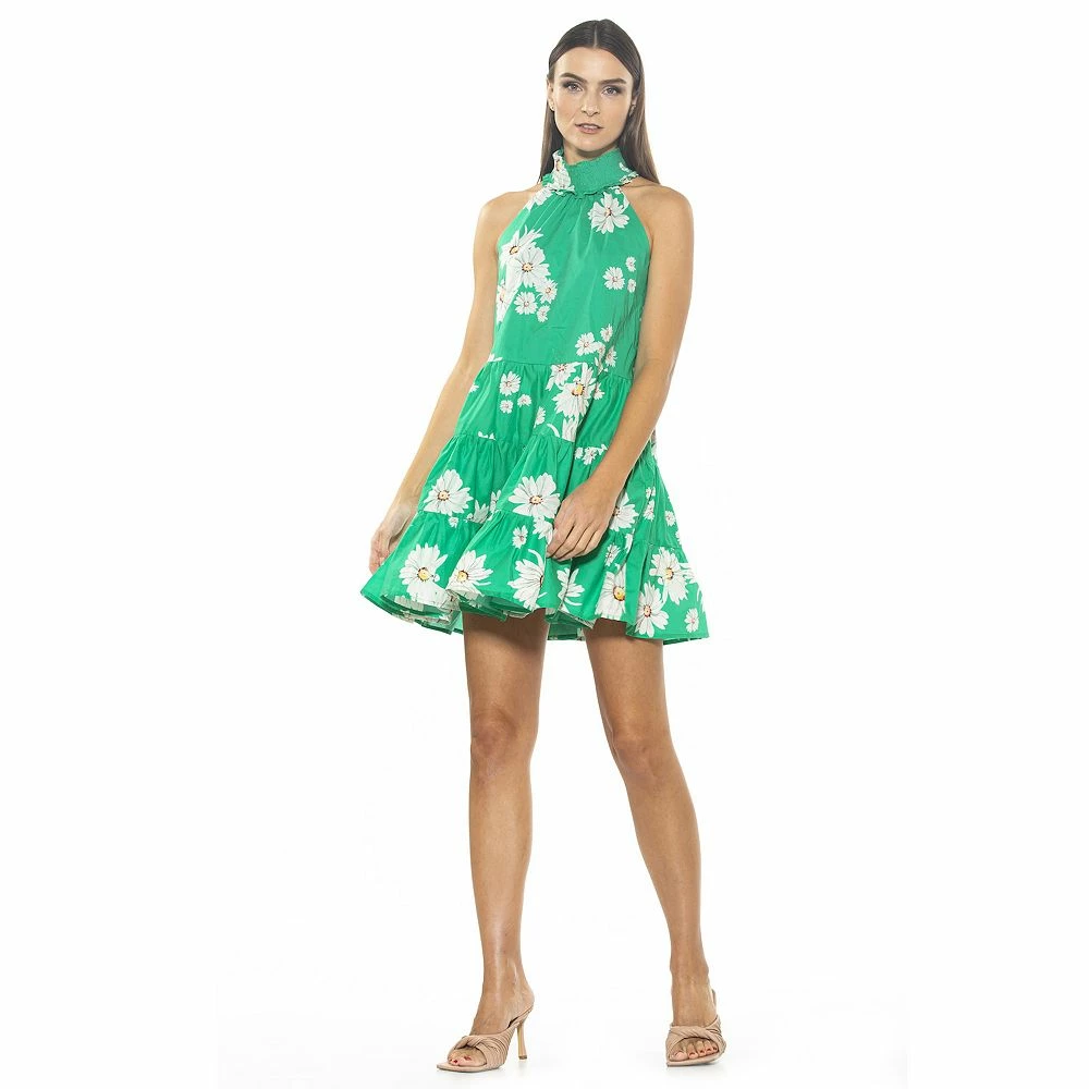 Women's ALEXIA ADMOR Molly Halter Tiered Trapze Dress - Image 2