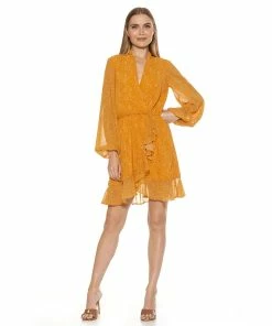 Women's ALEXIA ADMOR Kathlyn Blouson Ruffle Skirt Mini Dress