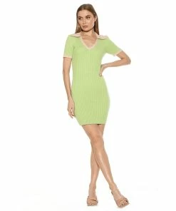 Women's ALEXIA ADMOR Sammi Ribbed Knit Collar Mini Dress