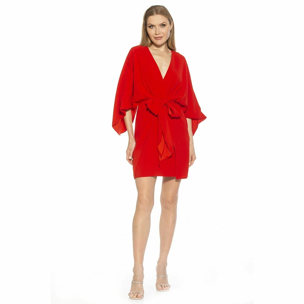 Women's ALEXIA ADMOR Dania Draped Dolman Surplice Front Dress