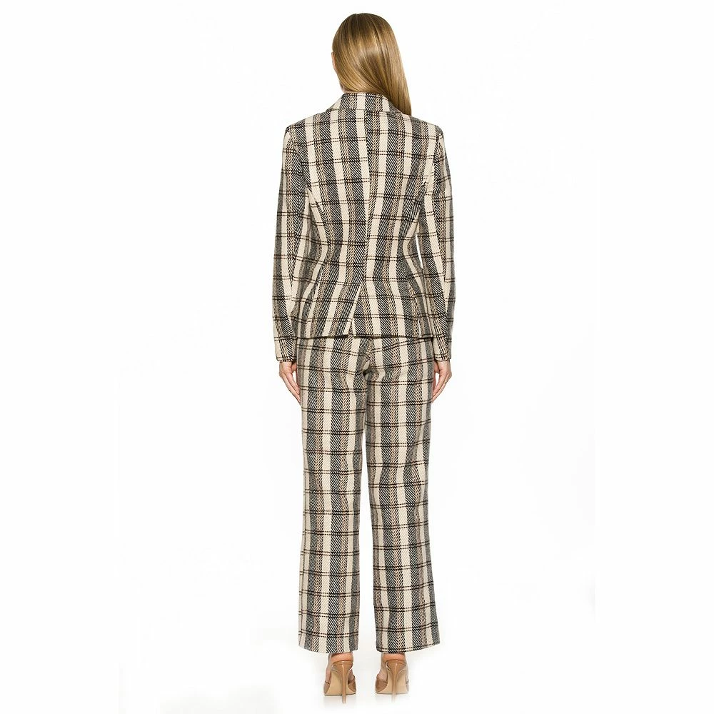 Women's ALEXIA ADMOR Fitted Wide-Leg Tweed Pants - Image 2
