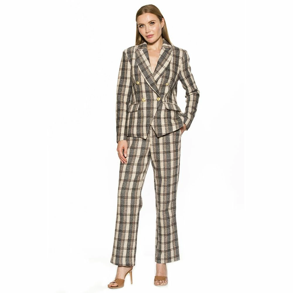 Women's ALEXIA ADMOR Fitted Wide-Leg Tweed Pants