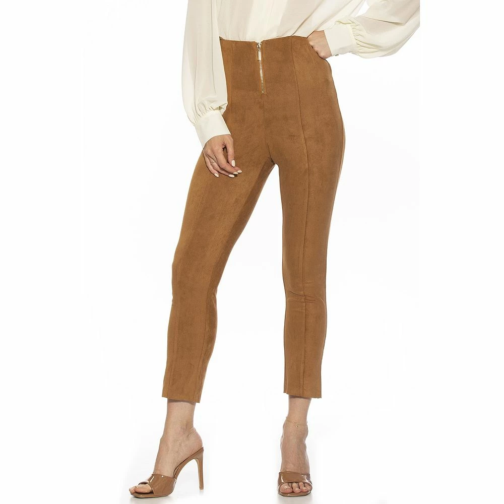 Women's ALEXIA ADMOR Faux Suede Fitted Skinny Pants - Image 2
