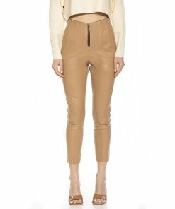 Women's ALEXIA ADMOR Faux-Leather Fitted Skinny Pants