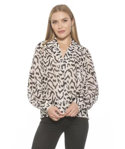 Women's ALEXIA ADMOR Mila Silky Collared Blouse