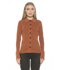 Women's ALEXIA ADMOR Beatrice Button Down Ribbed Cardigan