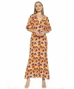 Women's ALEXIA ADMOR Naomi Draped Dolman Maxi Mermaid Dress